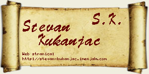 Stevan Kukanjac vizit kartica